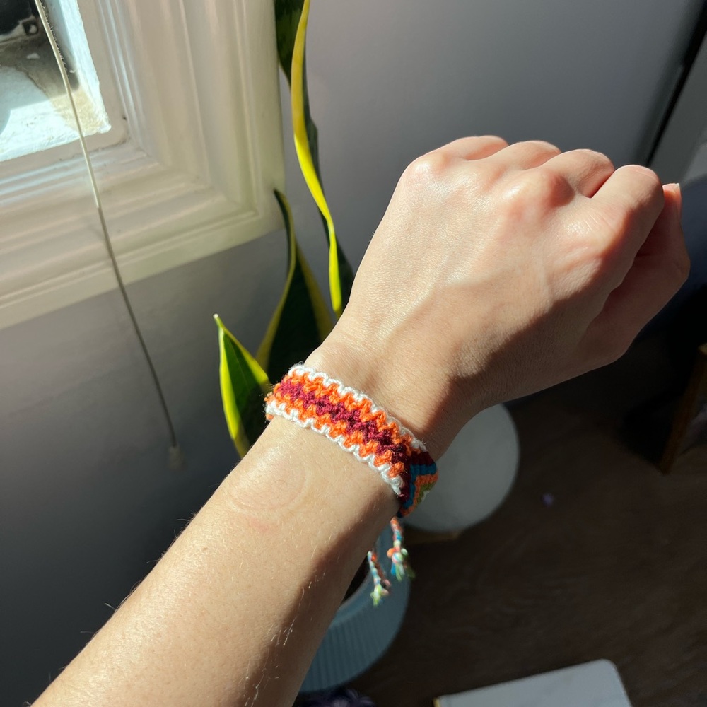 Multi-colored Woven Yarn Bracelet
